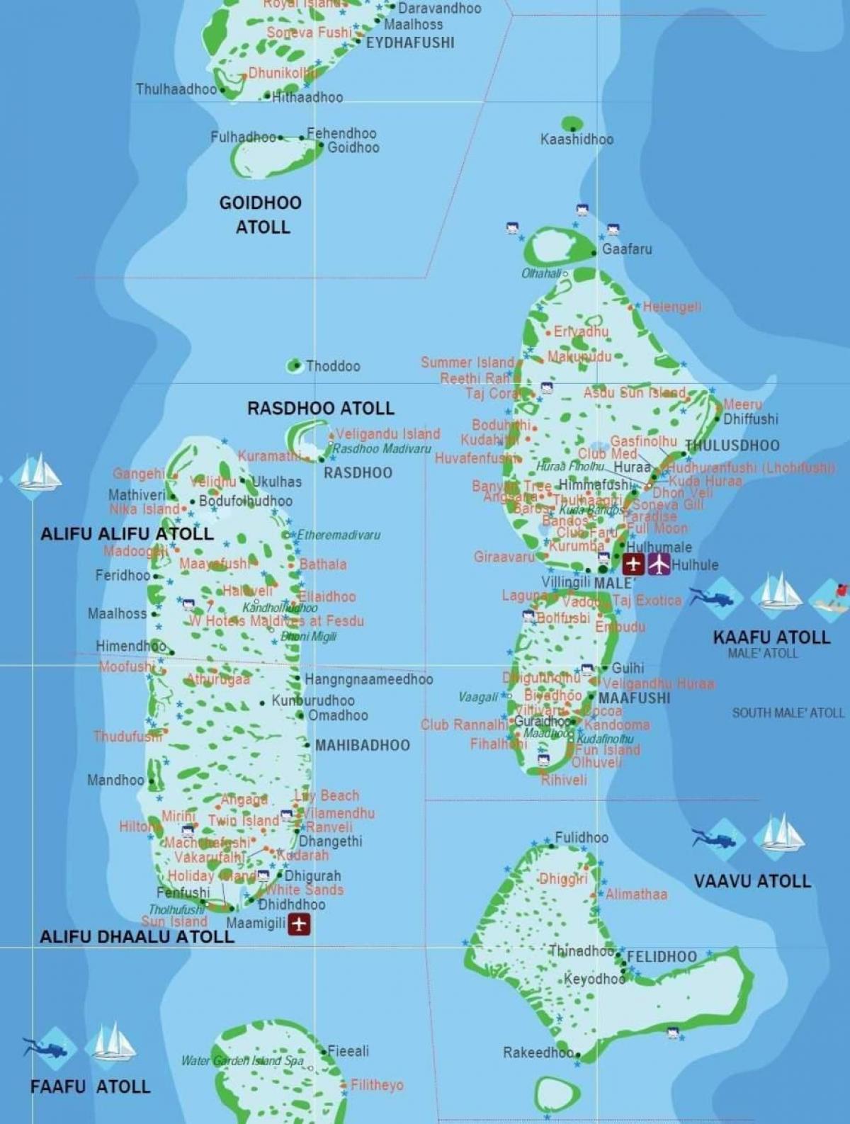 maldives bản đồ vốn
