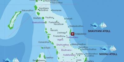 Bản đồ của bãi biển maldives