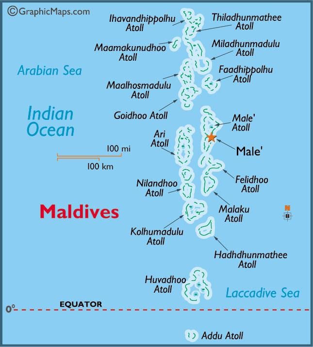 baa đảo maldives bản đồ