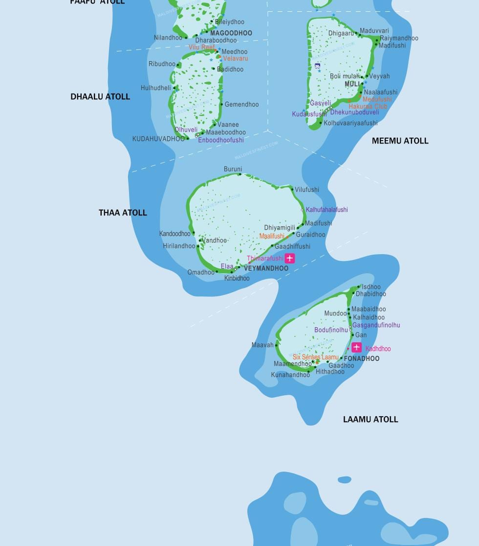 bản đồ của kandooma maldives