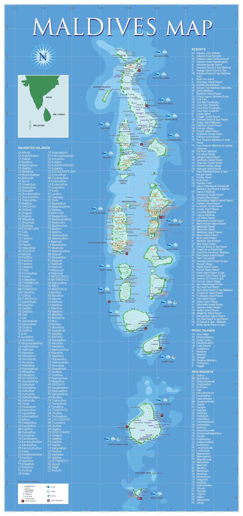 maldives địa lý bản đồ