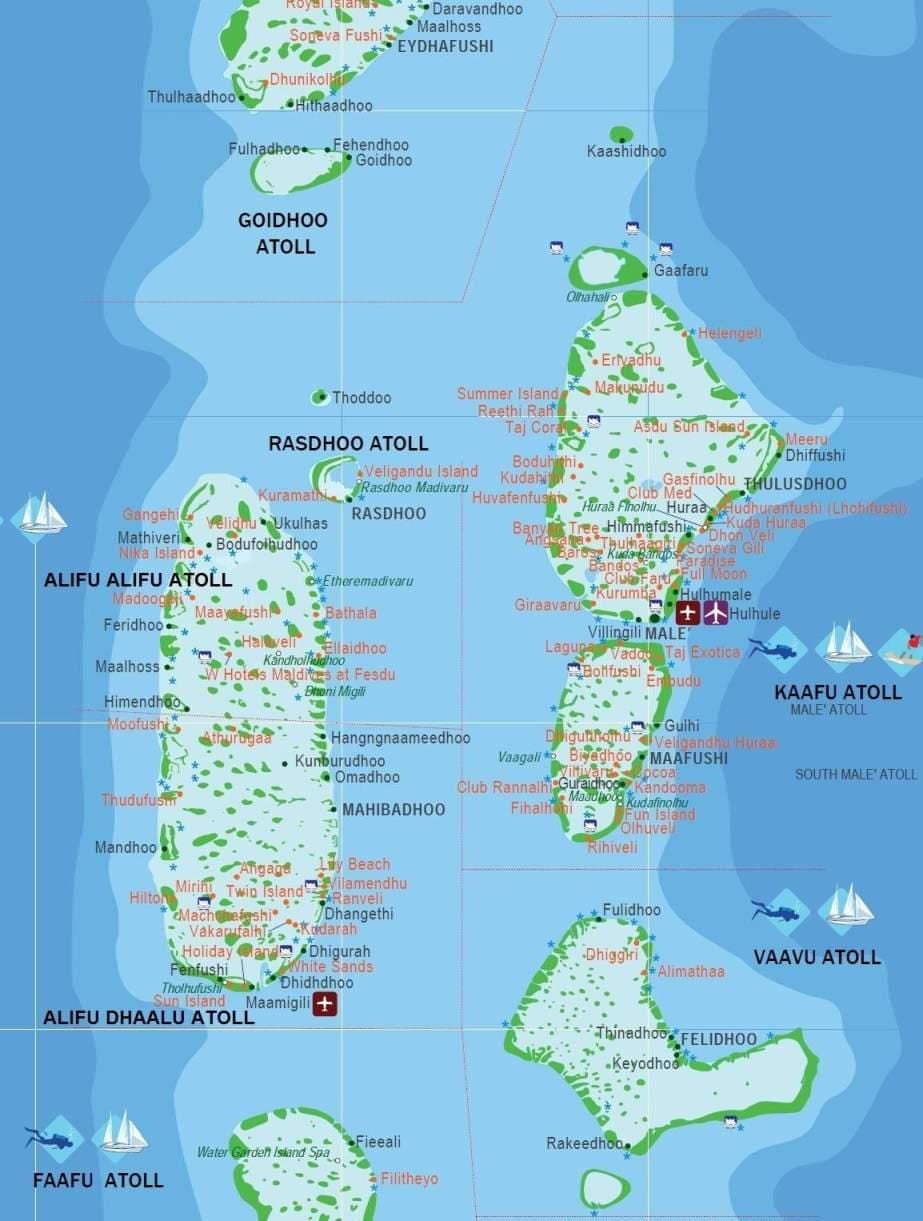 maldives bản đồ vốn