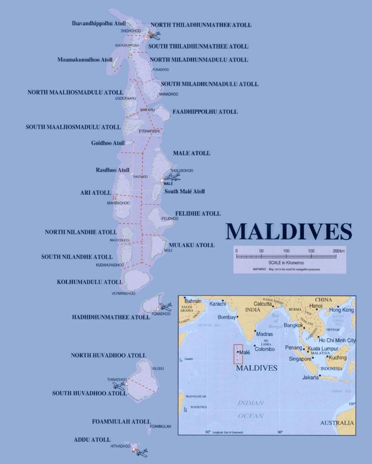 bản đồ của maldives chính trị