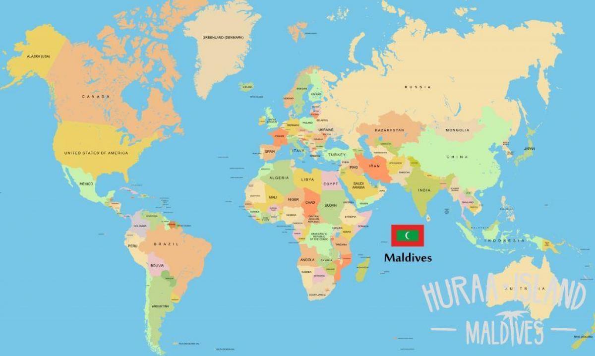 show maldives trên bản đồ thế giới