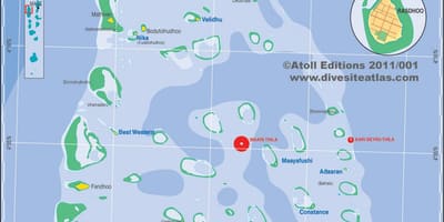Bản đồ của ari, đảo maldives