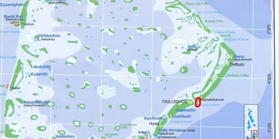 Bản đồ của bắc nam đảo maldives