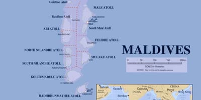 Maldives bản đồ đường phà