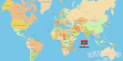 Show maldives trên bản đồ thế giới