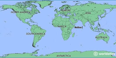 Bản đồ maldives các nước láng giềng
